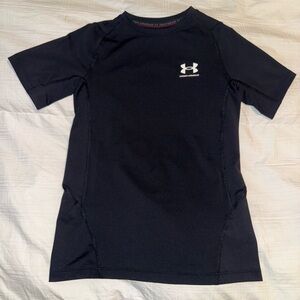 Under Armour YSM Black Short Sleeve Performance Tee with White Logo